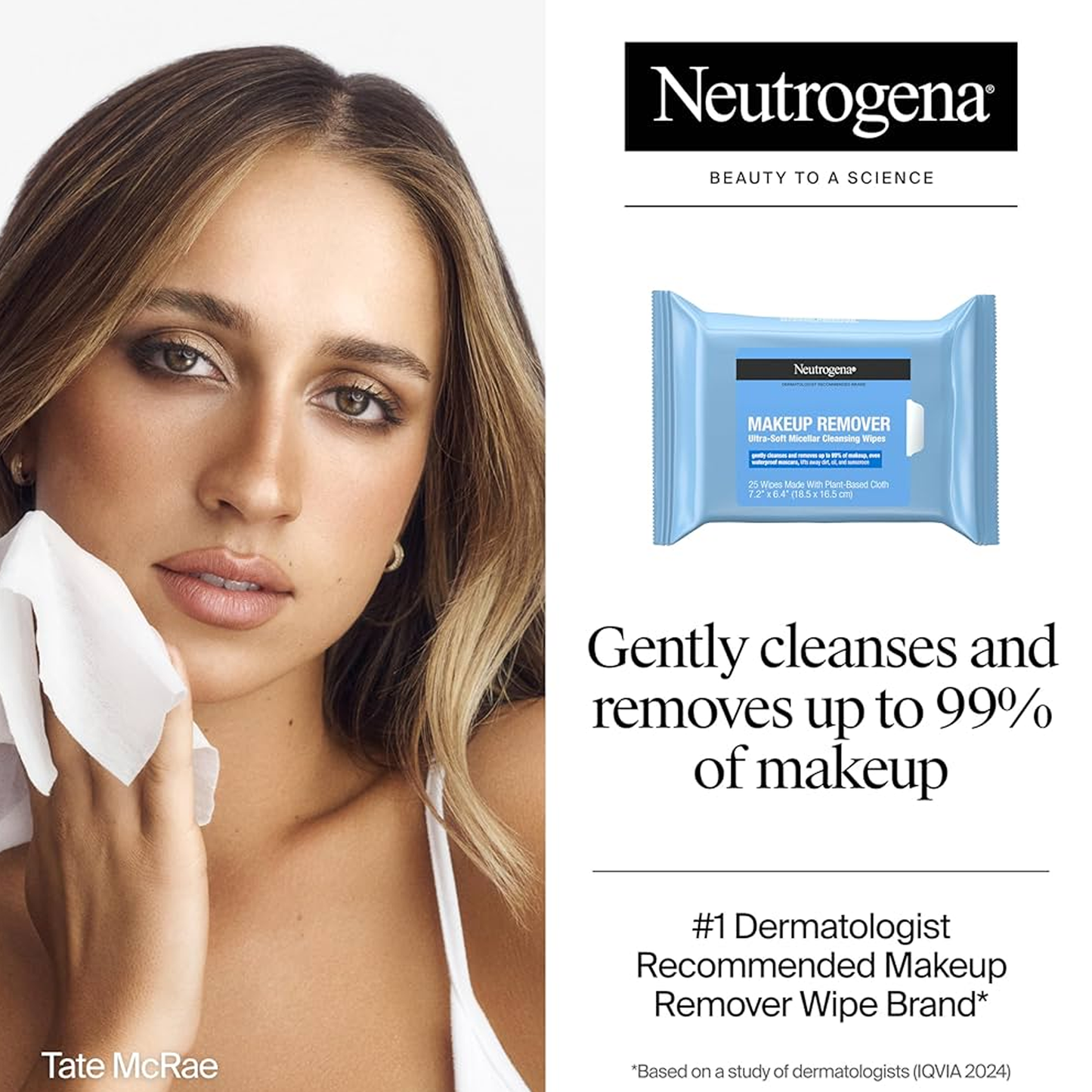 Neutrogena Makeup Remover Wipes – Daily Facial Cleanser Towelettes (2 x 25 ct) | Alcohol-Free & Gentle on Skin